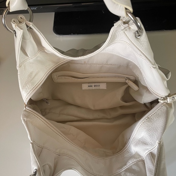 NINE WEST white soft leather bag - Picture 8 of 13